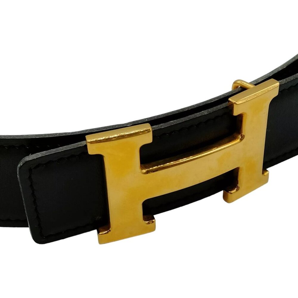705364AG (S6) Hermes Belt Black Leather - Picture 5 of 10